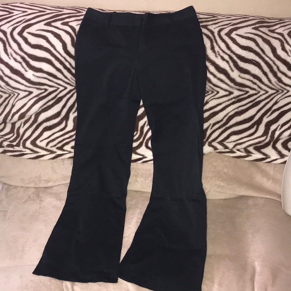 Byerwear size 7 black pants cotton and spandex wide leg